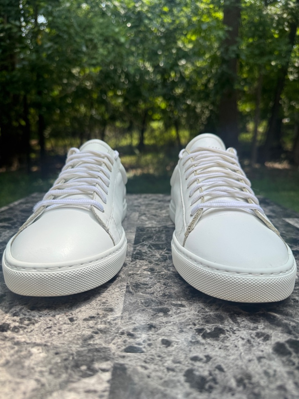 Oliver Cabell Low 1 Sneaker Mens 44 White Leather Lace Up Casual Made in Italy - Picture 8 of 13